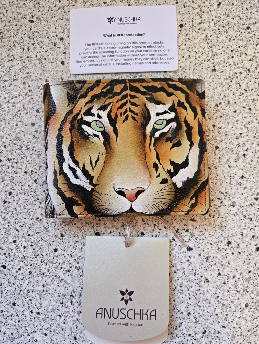 Leather Anuschka Tiger Wallet